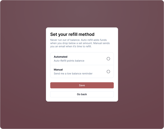 19 choose refill method empty